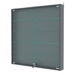 Витрина настенная №4-1АУ, Темно-Серый