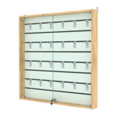 Витрина настенная №4-1БУ с экономпанелью, без полок, Дуб Золотистый