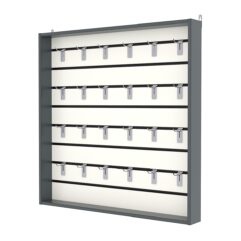 Витрина настенная №4-1ВУ с экономпанелью, без полок, Темно-Серый