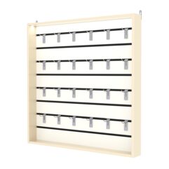 Витрина настенная №4-2ВУ с экономпанелью, без полок, с подсветкой, Крем Вайс