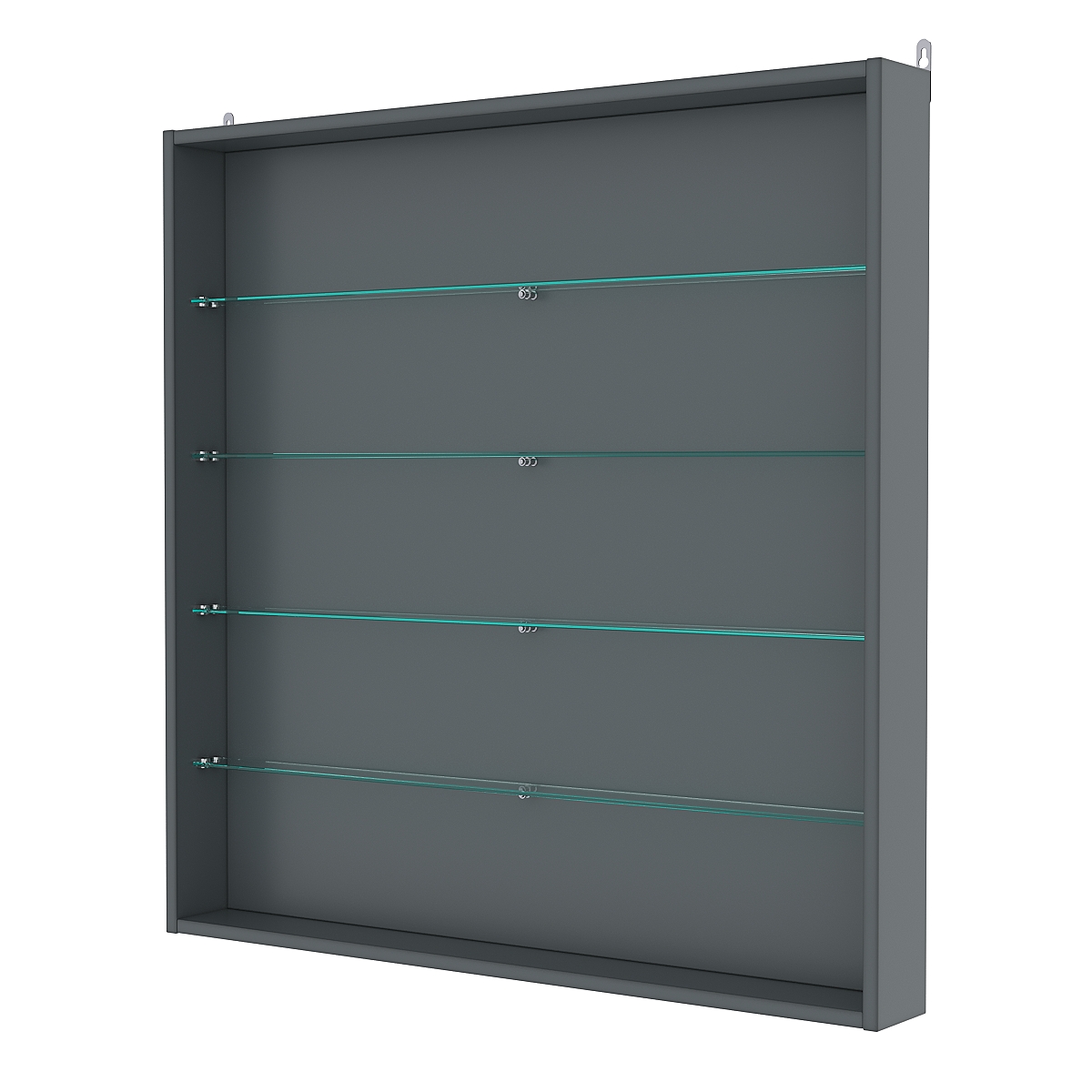 Витрина настенная №4-1ГУ, Темно-Серый