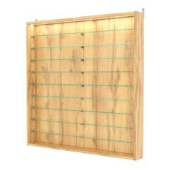 Витрина настенная №4-7ГУ с подсветкой, Дуб Золотистый