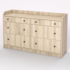 Комод ХАУГА с 6 ящиками, Дуб Сонома