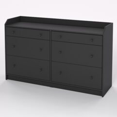 Комод ХАУГА с 6 ящиками, Черный