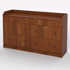 Комод ХАУГА с 6 ящиками, Орех