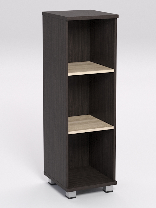 Стеллаж средний узкий НТ-440, Дуб Венге и Дуб Сонома