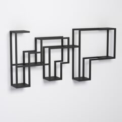 Подставка для цветов настенная в стиле ЛОФТ, Черный