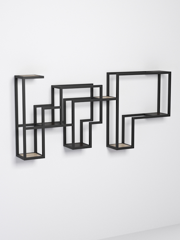 Подставка для цветов настенная в стиле ЛОФТ, Дуб Сонома и Дуб Венге