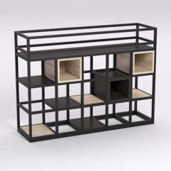 Подставка для цветов №5 в стиле ЛОФТ, Дуб Сонома и Дуб Венге