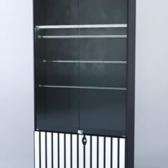 Витрина Смоки №3, Черный + Белый