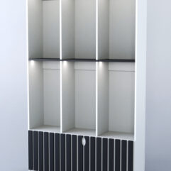 Витрина Смоки №4, Белый + Черный