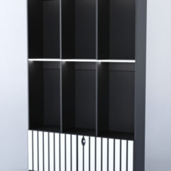 Витрина Смоки №4, Черный + Белый