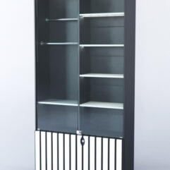 Витрина Смоки №5, Черный + Белый