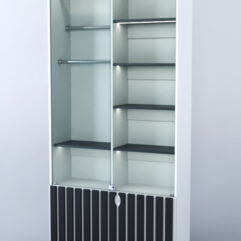 Витрина Смоки №5, Белый + Черный