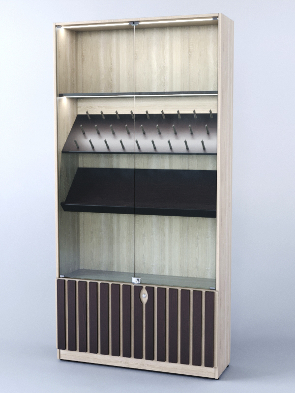 Витрина Смоки №6, Дуб Сонома + Дуб Венге