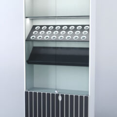 Витрина Смоки №7, Белый + Черный