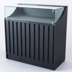 Прилавок со стеклом Смоки №1, Черный