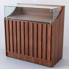 Прилавок со стеклом Смоки №1, Орех