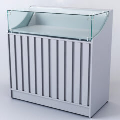 Прилавок со стеклом Смоки №1, Серый