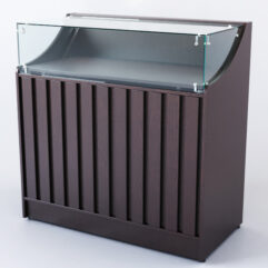 Прилавок со стеклом Смоки №2, Дуб Венге