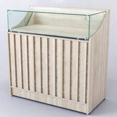 Прилавок со стеклом Смоки №2, Дуб Сонома