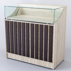 Прилавок со стеклом Смоки №2, Дуб Венге + Дуб Сонома