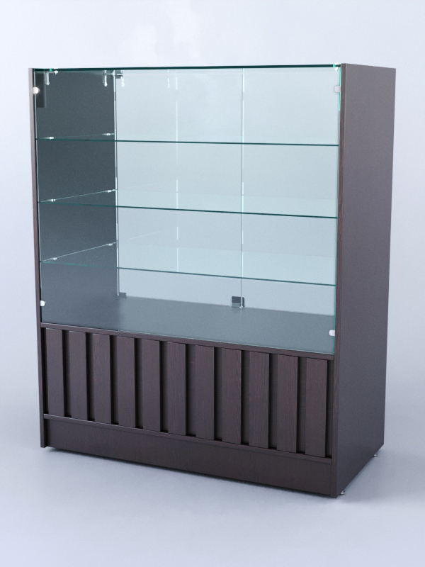 Прилавок со стеклом Смоки №3, Дуб Венге