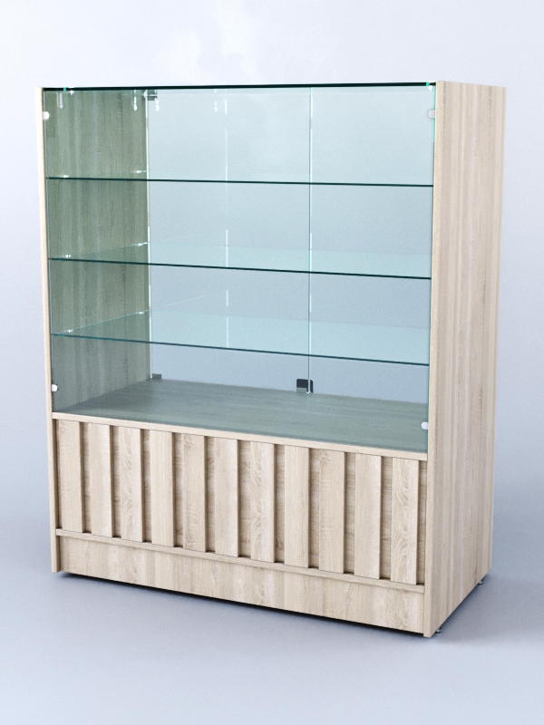 Прилавок со стеклом Смоки №3, Дуб Сонома