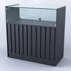 Прилавок со стеклом Смоки №4, Черный