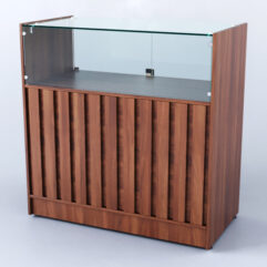 Прилавок со стеклом Смоки №4, Орех