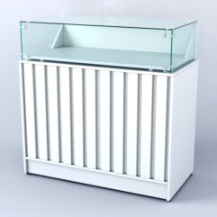 Прилавок со стеклом Смоки №5, Белый