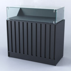 Прилавок со стеклом Смоки №5, Черный