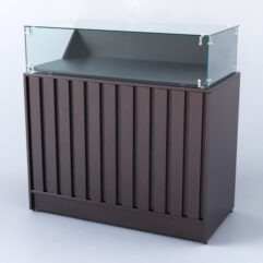 Прилавок со стеклом Смоки №5, Дуб Венге