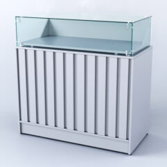 Прилавок со стеклом Смоки №5, Серый