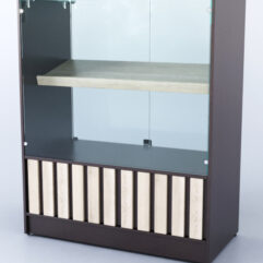 Прилавок со стеклом Смоки №6, Дуб Венге + Дуб Сонома