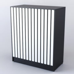 Кассовый прилавок Смоки №1, Черный + Белый