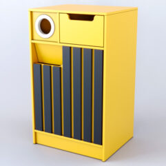 Стеллаж кофейный Смоки, Солнечный свет 0134BS + Черный