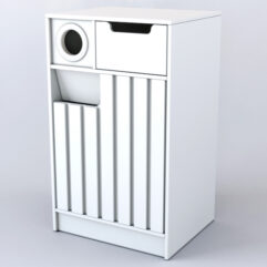 Стеллаж кофейный Смоки, Белый