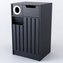 Стеллаж кофейный Смоки, Черный