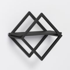 Полка для цветов настенная в стиле ЛОФТ, Черный