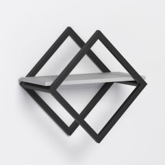 Полка для цветов настенная в стиле ЛОФТ, Серый