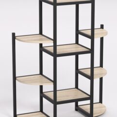 Подставка для цветов №6 в стиле ЛОФТ, Дуб Сонома