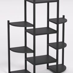 Подставка для цветов №6 в стиле ЛОФТ, Черный