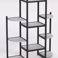 Подставка для цветов №6 в стиле ЛОФТ, Серый