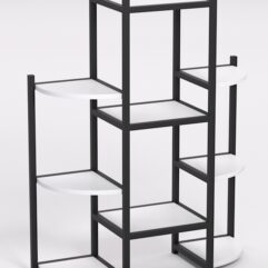 Подставка для цветов №6 в стиле ЛОФТ, Белый