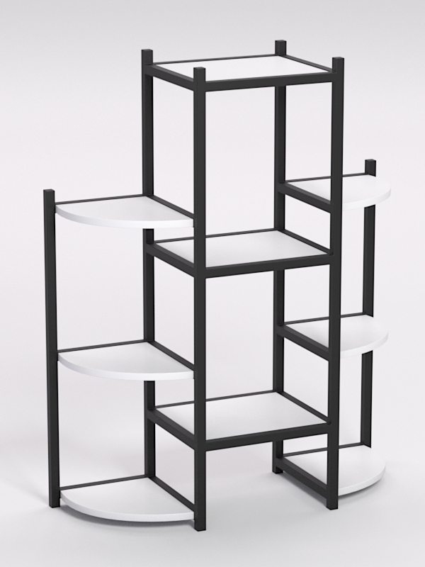 Подставка для цветов №6 в стиле ЛОФТ, Белый