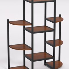 Подставка для цветов №6 в стиле ЛОФТ, Орех