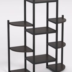 Подставка для цветов №6 в стиле ЛОФТ, Дуб Венге