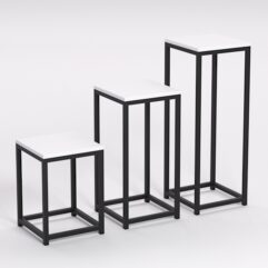 Подставка для цветов №7 в стиле ЛОФТ, Белый