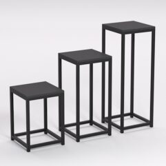 Подставка для цветов №7 в стиле ЛОФТ, Черный